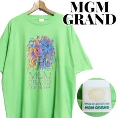 MGM GRAND アニマル柄 アートライオン デカプリントTシャツ Lサイズ