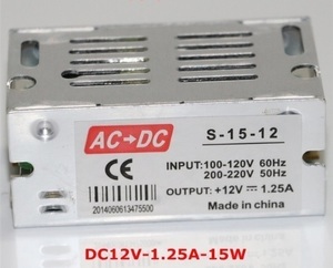 レタパ発送！15個まで対応！15W AC100-120V → DC12V 1.25A ACからDCパワーサプライ 電源コンバータモジュール！