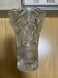 ボヘミアガラス 花瓶 チェコスロバキア製