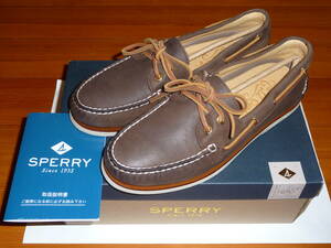 希少新品 SPERRY TOP-SIDER(スペリートップサイダー) ゴールドカップ デッキシューズ ヌバック 茶 9M