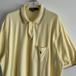 90s Polo by Ralph Lauren ポロバイラルフローレン ビッグサイズ ポロシャツ XXL 胸ポケ 古着 大きいサイズ