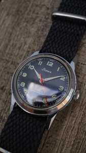 STOWA ストーヴァ フランス軍 タイプ1 ブラックミラーダイヤル 軍用時計 実物 ミリタリーウォッチ ユーロ ヴィンテージ ビンテージ 機械式