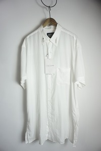 極美品 23SS POWER of the WHITE shirt YOHJI YAMAMOTO POUR HOMME ヨウジヤマモト アレンジカラー 半袖 シャツ PZ-B14-201白4本物1115N