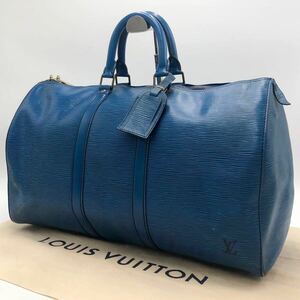 ルイヴィトン LOUIS VUITTON エピ キーポルトレドブルー ボストンバッグ 大容量 メンズ レディース 定価20万超