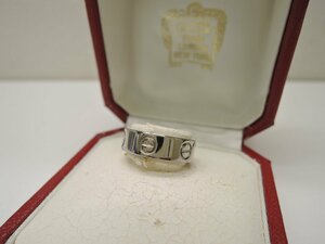 【新品仕上げ済】カルティエ Cartier ラブリング WG ＃48 約8号 ホワイトゴールド BOX付 指輪 ブランド アクセサリー ランクA BRJ・ジュエ