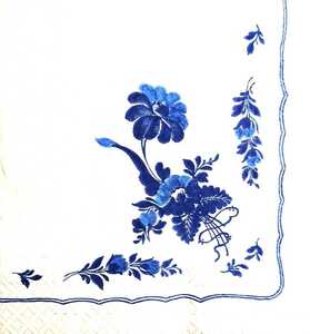 【即決】ペーパーナプキンバラ売り1枚から ランチサイズ 【ROYAL COPENHAGEN】ブルーの花
