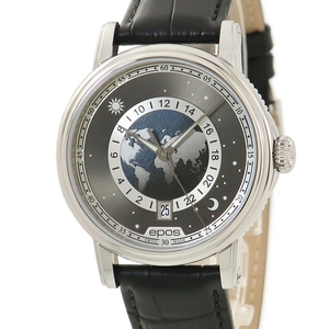 【3年保証】 エポス エモーション 24H グローブ 339024HBK 未使用 地球儀 24時間表示 自動巻き メンズ 腕時計