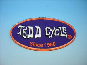 V-TWIN Mfg　Tedd Cycle 1968 　楕円　オーバル　パッチ　ワッペン　刺繍　アイロン　縫い付け
