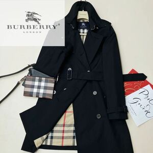 M43【メガチェック!!】参考価格18万●未使用級BURBERRY LONDON●大きいサイズ●高級トレンチコート バーバリーコート レディース　40