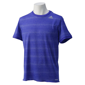 アディダス adidas 半袖ボーダーTシャツ サイズL ナイトフラッシュ climalite