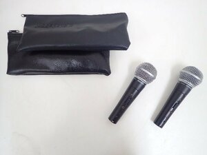 SHURE シュア ダイナミックマイク SM58S 2本セット キャリング/保管用バッグ 付き † 6D7D0-5