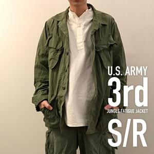 ct1 米軍実物 US ARMY ジャングルファティーグ Jacket 3rd Small/Regular ノンリップストップ ヴィンテージ オリジナル ベトナム戦争