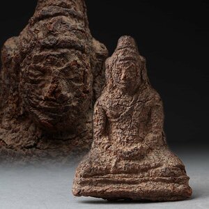 JK385 時代 小振 古仏・小仏・小佛 高7cm 重20g・釈迦如来坐像・釋迦牟尼佛像 護身符 仏教美術