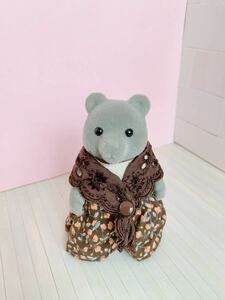 初期　シルバニア　グレークマのおばあさん　人形　Sylvanianfamilies シルバニア ファミリー