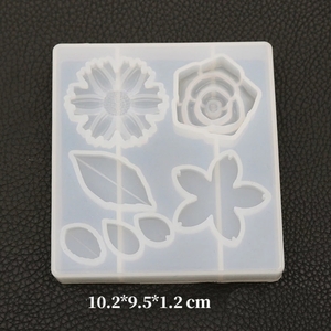 【T2】桜　ひまわり　薔薇　葉　リーフ シリコンモールド レジン 樹脂粘土 石膏 1004