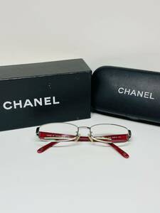 1円 スタート CHANEL メガネ シャネル シルバー 遮光 赤フレーム 眼鏡 めがね ゴールド 度有りココマーク サングラス
