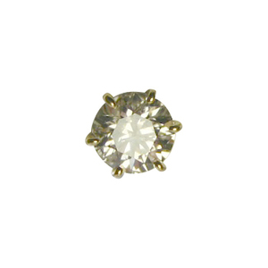 ダイヤモンド ピアス 一粒 1.0カラット ゴールド 鑑定書付 1.03ct Dカラー IFクラス 3EXカット GIA