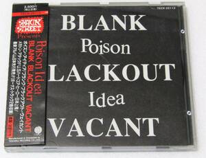 poison idea ポイズンアイディア Blank Blackout Vacant 　日本盤ｃｄ　ハードコア パンク 