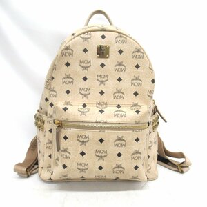 KR222741 エム・シー・エム リュック・デイパック バックパック MMK7AVE99 レディース ベージュ系 MCM 中古