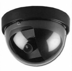 【vaps_3】ドーム型 ダミー防犯カメラ ブラック LED点滅 防犯 侵入防止 監視カメラ 送込