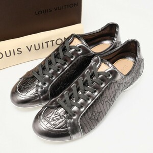 GP9628*未使用*ルイヴィトン Louis Vuitton*36.5(23cm相当)*モノグラム*ステッチ*メタリックレザー*ローカットスニーカー*靴*イタリア製