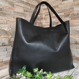 1円【至高の逸品】CELINE セリーヌ ホリゾンタルカバ トートバッグ ワンショルダーバッグ カバファントム レザー ブラック系 正規品