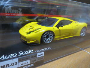 京商　ミニッツ　フェラーリ　458　イタリア　GT2　イエロー　MZP221Y