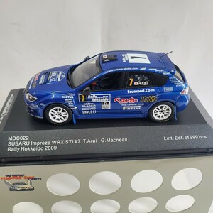 iXO イクソ WWW.model-car .com 1 /43「SUBARU IMPREZA WRX STI #7 Rally 北海道 2009」新井 敏弘 スバル インプレッサ 限定新品未使用 259