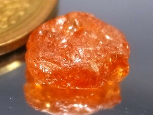 3.13ct 新品・ファイヤーオレンジ 天然スペサルタイト(spessartite)ガーネット原石 マダガスカル産