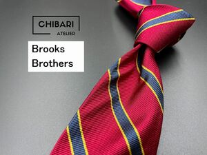 【新古品】BrooksBrothers　ブルックスブラザーズ　レジメンタル柄　ネクタイ　3本以上送料無料　ワインレッド　0305170