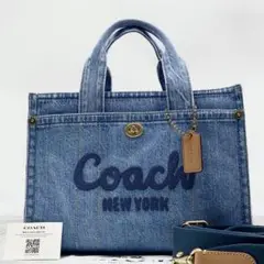 新品未使用✨ COACH  コーチ  カーゴトート26  「インディゴ」 正規品