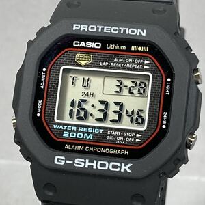 未使用同様 極美品 CASIO G-SHOCK DW-5000C-1A ファーストモデル 200M表記 メタルケース スクリューバック ブラック スクウェア スピード