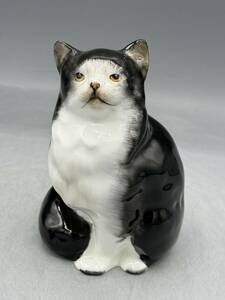 ロイヤルドルトン 白黒 猫 ハチワレ フィギュリン 陶器 陶器人形 置物 (10)