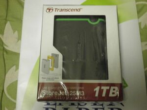 NEWLY Transcend USB3.1 2.5 INT SLIM PORTABLE HDD ANTI-SHOCK M3 SERIES IRON GREY 1TB TS1TSJ25M3S