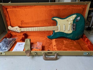 fender american deluxe Stratocaster tealgreen