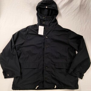 POST O’ALLS　 ポストオーバーオールズ　navy parka 3-R　poly feather ripstop ブラック　黒　BLACK　ミリタリー　アーミー　パーカ　L