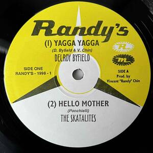 ★Rare Authentic Ska 4曲【Delroy Byfield/Yagga Yagga/The Skatalites/Hello Mother/Malcolm X/Alton Ellis/Ska Beat】10inch Randy