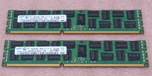 ＃Samsung M393B1K70CH0-YH9 2枚セット *PC3L-10600R/DDR3L-1333 ECC REG/Registered 240Pin DDR3 RDIMM 16GB(8GB x2) 動作品