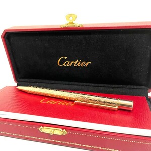 １円スタート Cartier カルティエ ボールペン ハッピーバースデー ツイスト式 ゴールド 筆記用具