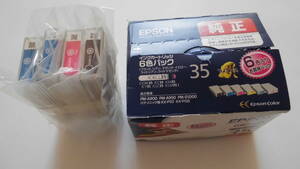 ＥＰＳＯＮ 純正プリンターインクカートリッジ IC6CL35ｘ4本 ブラック.マゼンタ.シアン.(2本)の3色4本 推薦使用期限切れ2016.02