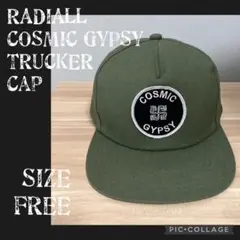 美品　RADIALL COSMIC GYPSY TRUCKER CAP オリーブ