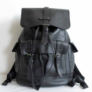 【極美品】COACH 【F36811/HUDSON/レザー バックパック】ブラック リュック コーチ バックパック 鞄 バッグ 2404668