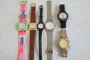 F866 CASIO/カシオ クォーツ デジタル メンズ レディース 腕時計 6点セット アクセサリー 大量 まとめて おまとめ まとめ売り 不動品