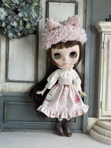 ブライスさんのお洋服　スイーツ柄のスカート+トップス2 　* アウトフィット * 洋服 * Blythe * ブライス サイズ * outfit *