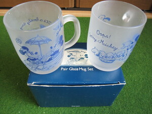 ディズニー　ミッキーマウスミニーマウス　Pair Glass Mug Set