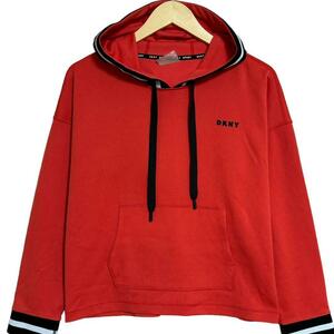 【美品】 DKNY SPORT ダナキャランスポーツ パーカー トップス フード ロゴ レディース ブランド