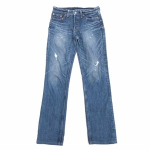 ●Levi’s リーバイス 501 USED加工 ストレッチ デニム パンツ 27 w70 紺 インディゴ ジーンズ 国内正規品 レディース 女性用