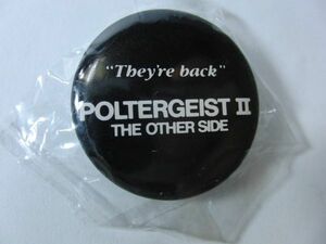新品未開封品　当時もの ポルターガイストⅡ 缶バッジ POLTERGEIST２　洋画　映画