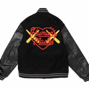 HUMAN MADE x KAWS Made Varsity Jacket #2 Black ヒューマンメイド カウズ メイド バーシティジャケット #2 ブラック　ボンバージャケット