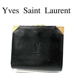 Yves Saint Laurent イヴサンローラン 折り財布 YSLロゴ